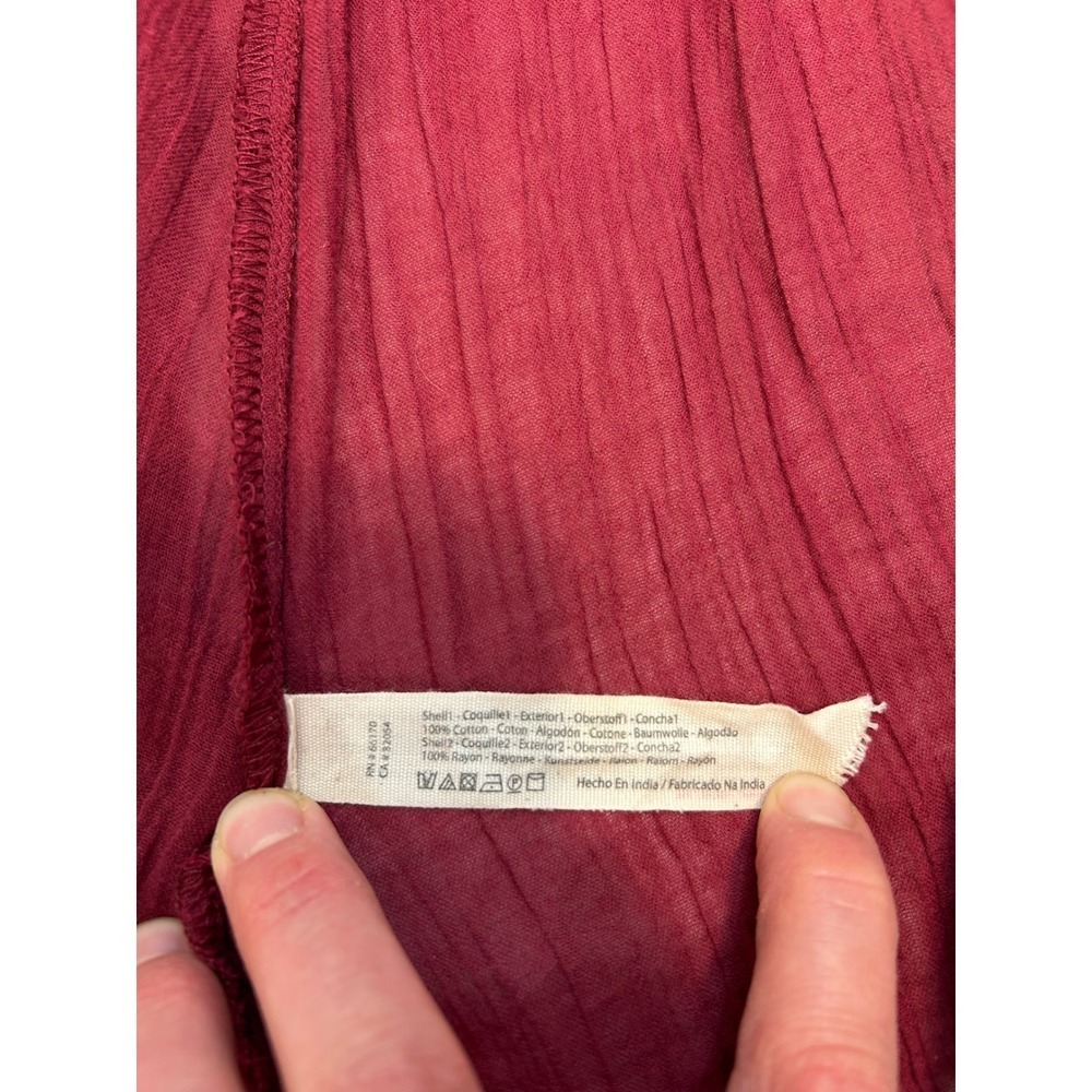 Boho Fairycore FP Look Into The Sun Maxi Dress Burgundy Halter Open Back M - Picture 5 of 7